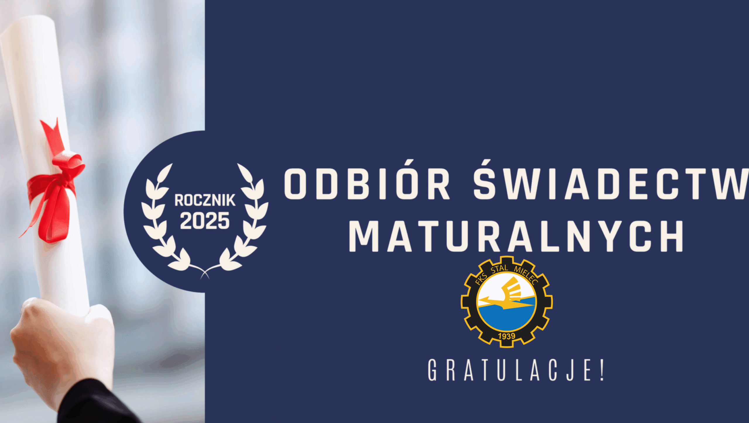 Maturzyści SMS Stal Mielec – Odbiór Świadectw!